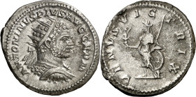 (216 d.C.). Caracalla. Antoniniano. (Spink 6784 var) (S. 607) (RIC. 311c). 5,35 g. MBC+/MBC.