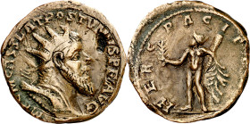 (260-261 d.C.). Póstumo. Doble sestercio. (Spink 11045) (Co. 106) (RIC. 135). Realzada a buril. 16,12 g. (MBC).