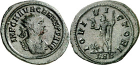 (282 d.C.). Caro. Antoniniano. (Spink 12171 var) (Co. 37) (RIC. 38). 4 g. MBC.