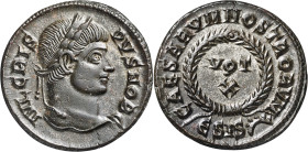 (321-324 d.C.). Crispo. Siscia. AE 18. (Spink 16773) (Co. 44) (RIC. 181). 3,43 g. EBC.