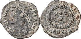 (363-364 d.C.). Joviano. Heraclea. AE 20. (Spink 19218) (Co. 32) (RIC. 108). 2,61 g. MBC-.