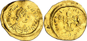 Justiniano I (527-565). Constantinopla. Tremissis. (Ratto 467) (S. 145). 1,47 g. MBC+/MBC.