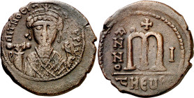 (582-583). Mauricio Tiberio. Theoupolis. Follis. (Ratto 959, de Tiberio Constantino) (S. 532). 12,72 g. MBC.