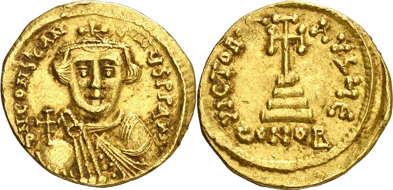 Constante II (641-668). Constantinopla. Sólido. (Ratto falta) (S. 938). 4,36 g. ...