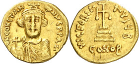 Constante II (641-668). Constantinopla. Sólido. (Ratto falta) (S. 953). Rayitas. 4,34 g. MBC.