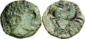 Arsacos (en Navarra). As. (FAB. 134) (ACIP. 1672). Pátina verde. Rara. 4,68 g. MBC-.