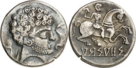 Arsaos (en Navarra). Denario. (FAB. 139) (ACIP. 1656). Incisión en canto. 3,65 g. MBC/MBC+.