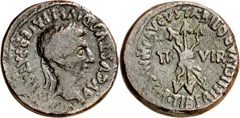 Octavio Augusto. Bilbilis (Calatayud). Semis. (FAB. 281) (ACIP. 3019 var). 6 g. ...