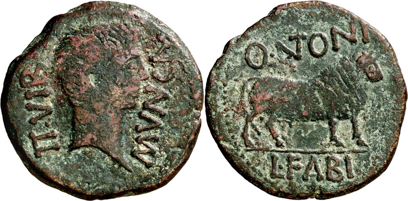 Octavio Augusto. Calagurris (Calahorra). As. (FAB. 410) (ACIP. 3119). 10,96 g. M...
