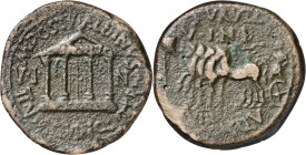 Tiberio. Cartagonova (Cartagena). Semis. (FAB. 603 var) (ACIP. 3145b). 5,03 g. MBC-.