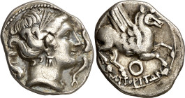 Emporiton (Sant Martí d'Empúries). Dracma. (FAB. 1115) (ACIP. 217, mismo ejemplar). 4,12 g. MBC+.