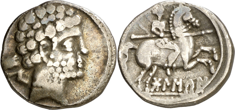 Bolscan (Huesca). Denario. (FAB. 1911) (ACIP. 1417). 4,03 g. MBC-.