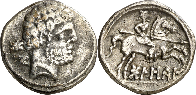 Bolscan (Huesca). Denario. (FAB. 1911) (ACIP. 1417). 3,68 g. MBC.