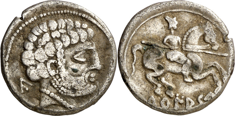 Turiasu (Tarazona). Denario. (FAB. 2415) (ACIP. 1797). Muy escasa. 3,17 g. MBC.