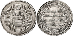 Califato Omeya de Damasco. AH 109. Hisham. Wasit. Dirhem. (S. Album 137) (Lavoix 507). 2,89 g. MBC+.