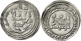 Califato. AH 332. Abderrahman III. Al Andalus. Dirhem. (V. 398) (Fro. 11). 2,88 g. MBC+.