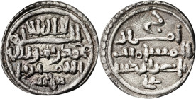 Almorávides. Ali y el amir Tashfin. Quirate. (V. 1827) (Hazard 1004) (FBM. Cj7). 0,94 g. MBC+.