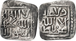 Nasaríes de Granada. Anónima. Granada. 1/4 de dirhem. (V. 2194) (Rodríguez Lorente 72). Caligrafía delicada. 0,34 g. MBC.