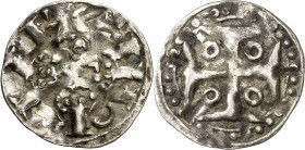 Comtat de Barcelona. Ramon Berenguer IV (1131-1162). Barcelona. Diner. (Cru.V.S. 33) (Cru.C.G. 1846). 0,67 g. MBC-.