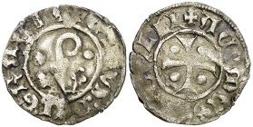 Comtat d'Urgell. Pere d'Aragó (1347-1408). Agramunt. Diner de bàcul. (Cru.V.S 134.3) (Cru.C.G 1951c). Escasa. 0,76 g. MBC-.