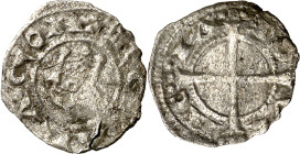 Comtat de Provença. Alfons I (1162-1196). Provença. Òbol del ral coronat. (Cru.V.S. 171) (Cru.Occitània 97) (Cru.C.G. 2105). Escasa. 0,22 g. MBC-.