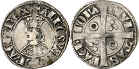 Alfons II (1285-1291). Barcelona. Croat. (Cru.V.S. 331) (Cru.C.G. 2148). 3,09 g. MBC-.