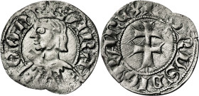 Pere III (1336-1387). Zaragoza. Dinero jaqués. (Cru.V.S. 463) (Cru.C.G. 2276). Vellón rico. 0,93 g. MBC+.