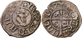 Ferran II (1479-1516). Sardenya (Càller). Callerès. (Cru.V.S. 1279) (Cru.C.G. 3181) (MIR. 25). Letras R en forma de . Rara. 1 g. MBC.