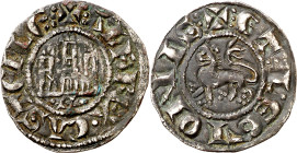 Alfonso X (1252-1284). Sevilla. Dinero prieto. (AB. 254.1, como pepión). 1,07 g. MBC+.