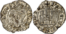 Pedro I (1350-1368). Burgos. Cornado. (AB. 396). Cospel irregular. Vellón rico. 0,72 g. MBC.