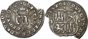 Enrique III (1390-1406). Sevilla. Real. (AB. 585.1). Cospel faltado. Ex M. Sisó 11/10/1986. 2,77 g. (MBC-).