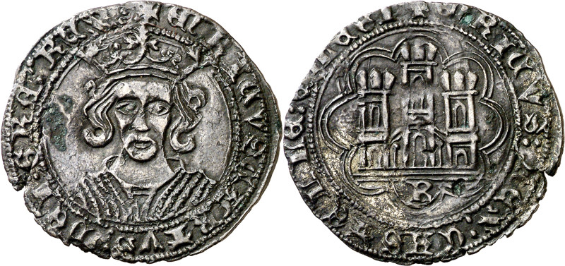 Enrique IV (1454-1474). Burgos. Cuartillo. (AB. 739). Buen ejemplar. 2,50 g. MBC...