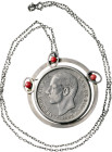 1883*--83. Alfonso XII. MSM. 5 pesetas. (AC. 55). Con aro y cadena para usar como joya. (MBC-).