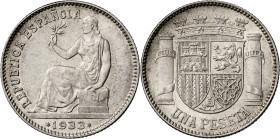 1933*34. II Repúiblica. 1 peseta. (AC. 34). 5,01 g. EBC+.