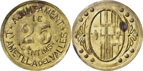 L'Ametlla del Vallès. 25 cénitmos. (AC. 1) (T. 203). Escasa. 1,85 g. MBC-.