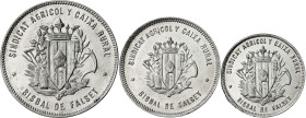 Bisbal de Falset. Sindicat Agrícol i Caixa Rural. 5, 10 y 25 céntimos. 3 monedas. EBC.