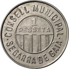 Segarra de Gaià. 1 peseta. (AC. 37). 3,61 g. EBC-.