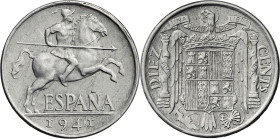 1941. Franco. 10 céntimos. (AC. 9). PLVS. 1,84 g. MBC+.