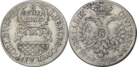 Alemania. Lübeck. 1729. Adolfo Federico. JJJ. 8 chelines. (KM. 144). AG. 5,19 g. MBC-.
