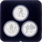 Andorra. 1999. 10 diners (tres). Noruega y Ramsau '99, campeonatos del Mundo. En estuche oficial, con certificado. AG. 93,30 g. Proof.