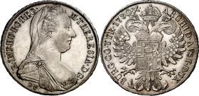 Austria. Burgau. 1780. María Teresa. SF. 1 taler. (KM. 23). AG. 27,95 g. EBC.