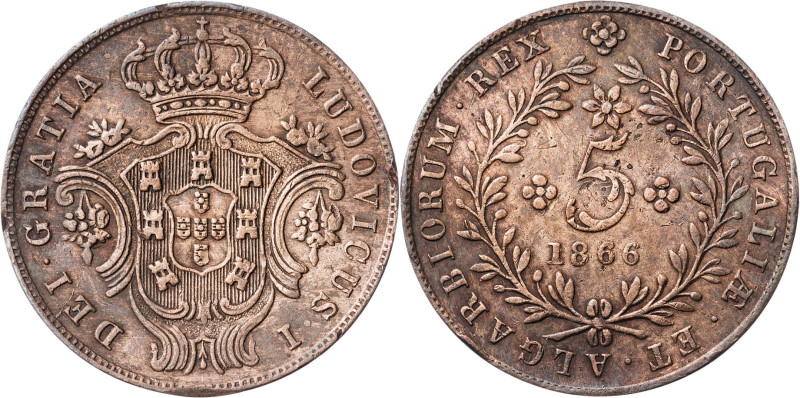 Azores. 1866. Luis I. 5 reis. (KM. 13). CU. 3,79 g. MBC-.