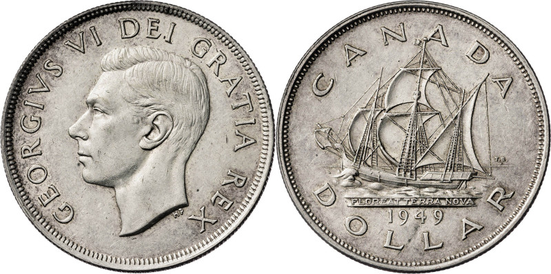 Canadá. 1949. Jorge VI. 1 dólar. (KM. 47). Terranova. AG. 23,32 g. EBC.