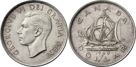 Canadá. 1949. Jorge VI. 1 dólar. (KM. 47). Terranova. AG. 23,32 g. EBC.