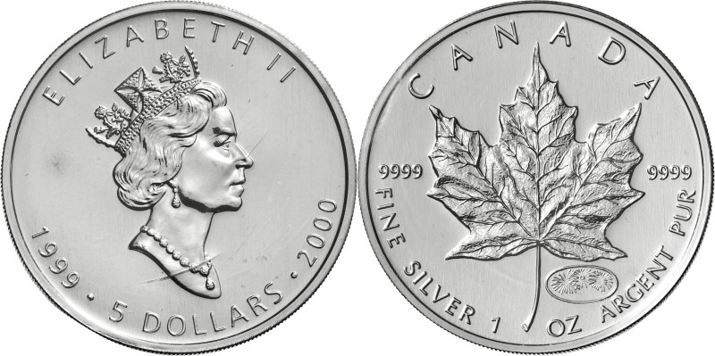 Canadá. 1999-2000. Isabel II. 5 dólares. (KM. 363). AG. S/C.