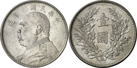 China. Año 9 (1920). 1 dólar. (KM. 329.6). Leves marquitas. AG. 26,93 g. MBC+.