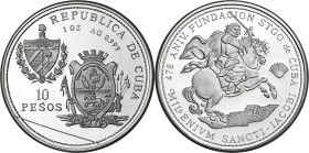 Cuba. 1993. 10 pesos. (KM. 399). Acuñación de 5000 ejemplares. AG. 31,02 g. Proof.