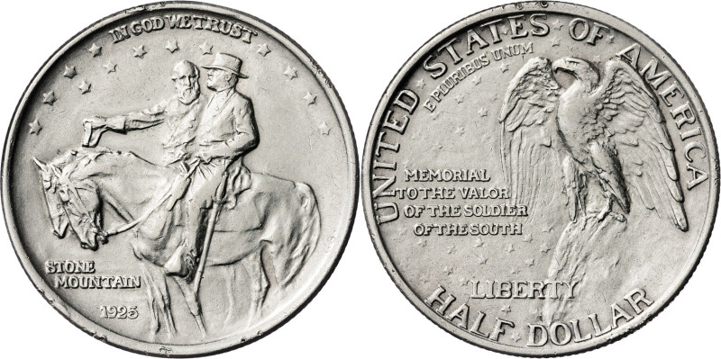 Estados Unidos. 1925. Filadelfia. 1/2 dólar. (KM. 157). Memorial Stone Mountain....