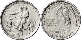 Estados Unidos. 1925. Filadelfia. 1/2 dólar. (KM. 157). Memorial Stone Mountain. Golpecitos. AG. 12,53 g. EBC-.