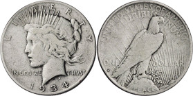 Estados Unidos. 1934. S (San Francisco). 1 dólar. (KM. 150). Escasa. AG. 26,51 g. BC+.